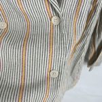Wild Fable Blazer Jacket Womens Small Oversized White Striped Double Breasted Photo 5