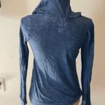 Hoodie pull over long sleeve top Blue Photo 2