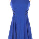 Teeze Me Royal blue with black crotched lace fit and flare dress size medium Photo 0