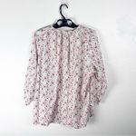 Bit & Bridle  100% Cotton Floral Elastic Cuff Sleeves Button Detail Top Size 3X Photo 1