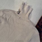 Orvis fold over turtleneck sweater oat cream wool Photo 4