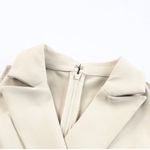 💚NWOT💚 SLEEVELESS HIGH WAIST CREAM JUMPSUIT W/FAUX GOLD BELT UNBRANDED Sz M 8 Photo 8