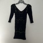 Bebe  VNeck Bodycon Lace Mini Dress Black Size Small Photo 6