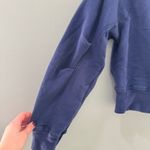 Free People Movement Good Times Embroidered Mock Neck Pullover Sweatshirt Blue Photo 4