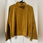 Madewell Texture & Thread Velour Corduroy Mockneck Top in Gold size medium Photo 3