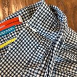 Anthropologie Cartonnier navy gingham tie waist pleated pant 4 Photo 8