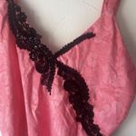 Victoria's Secret  Vintage 90s‎ Medium Pink Satin Lace Floral Coquette Sleepwear Photo 3