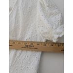 SheIn Women's Mini Dress She In White Cotton Puff Short Sleeve Size Medium Photo 4
