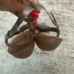 Born Kalani Silver Leather Big Flower Thong Slingback Sandals Womens Sz 9 Photo 2