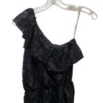 Ali & Kris  One Shoulder Lace Ruffle Top Black Size Small Photo 2