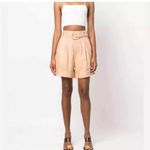 Farm Rio  White Pleated both Waisted Belted Shorts Size Small NWT Photo 1