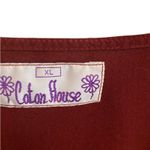 VTG cotton house 90s whimsigoth burgundy embroidered top boho western goth Fall Red Size XL Photo 4
