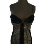 Cache Black Velvet Sheer Illusion Lace Top Cami Lined Sequins Bra New $128 NWT Photo 5