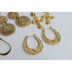 Everyday Style 10pr Gold Tone Chic Post Fish Hook Earrings Like New Photo 5