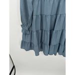 Foteisy Womens Blue Long Sleeve Tiered Boho Dress Size S Peasant Babydoll NWT Photo 2
