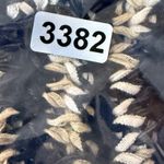 Chico's  Fringe Poncho Sweater Knit Striped‎ Black Beige S/M Photo 9