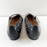 Anthropologie Bibi Lou  Leather Studded Mary Jane Ballet Flats Black 10 / 40 Photo 5