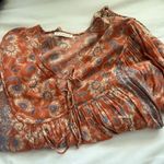 Boutique Balloon Sleeve Printed Top Multiple Photo 1