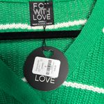 Francesca's Green And White Striped Sweater  Photo 5