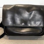 CRAZY HORSE EUC By Liz Claiborne Purse Shoulder Bag Leather Black Photo 0