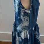 Cotton Express  tie dye chambray 100% cotton blue buttoned mini dress, size S Photo 6