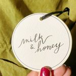 Milk & honey army green velvet jacket lightweight adjustable waist & sleeves NWT Photo 2