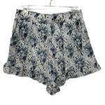 Blue Rain  High Waist Floral Shorts Size Medium Lined Photo 0