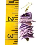 Lavender Purple Chunky Faux Shell 3 pc. Necklace & Earrings Costume Jewelry Set Photo 5