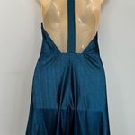 Revolve  NBD X NAVEN Blue Metallic Halter Dress Photo 1