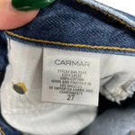 Carmar‎ Lucio Orion Dark Wash Ripped Denim Jeans Size 27 Blue Photo 10