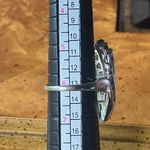 Natural Blue Apatite Sterling Silver Seashell Cocktail Ring Size 6 Photo 7