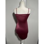 Windsor  Burgundy Bodycon Mini Dress Sleeveless Ruched Party Cocktail Women Small Photo 1