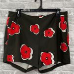 Eloquii  Red Floral High Waist Shorts Photo 0