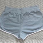 Love, Fire Women’s Boutique Love Fire Light Blue And White Stretch Dolphin Shorts Sz Sm Photo 1