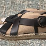 Marc Fisher LTD Tallia Espadrille Platform Sandals in Black Leather Photo 2