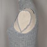 Bartolini Sleeveless Mock Neck Cable Knit Wool Sweater Gray Size S Photo 10