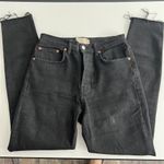 We The Free  Free People Black Button Fly High Waist Skinny Raw Hem Jeans Sz 28 Photo 1
