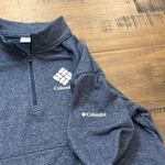 Columbia Women's Trek French Terry 1/4 Zip Crop Sweatshirt Sz LARGE Blue Photo 1