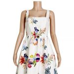 Sachin + Babi for BHLDN Blaine Taffeta Square-Neck Midi Dress, Ivory Combo, SM Photo 4