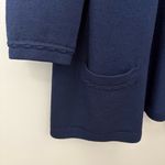 St. John Basics Santana Knit Open Front Cardigan Braided Trim Navy Size Large Photo 6