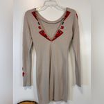 Free People  Aztec Princess Bodycon Dress long Sleeve Tribal Mini Size XS Photo 4