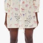 MOTHER Horse The New To Town Shirt Dress Size Medium Western Yellow Photo 0