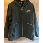 New Balance women jacket 2X plus black winter hoodie full zipper fleece lined Photo 0