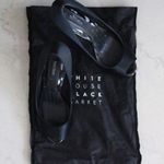 White House | Black Market WHBM | Black Satin Peep Toe Stiletto Photo 10