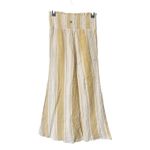 Rip Curl  Yellow and White Striped Wide Leg‎ Cotton Pull On Pants Size Small Photo 2
