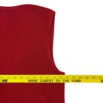 Vintage Koret‎ Sweater Vest Medium Red Wool Blend Novelty Belted Knitwear Photo 5