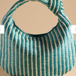 Melie Bianco Anthropologie The Brigitte Satchel by Melie‎ Bianco Raffia Edition turquoise NEW Photo 0