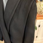 Jules Miller Black Oversize Wool Vintage 1980's Coat, Big Shoulders, S/M. Photo 4