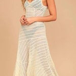 Free People  Intimately Love Story Lace Gauze Slip Dress in Cream Small Photo 0