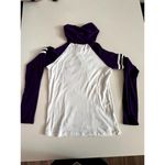 NFL Minnesota Vikings Crystal Shiny Long Sleeve White and Purple Top Womens Size Med Photo 3